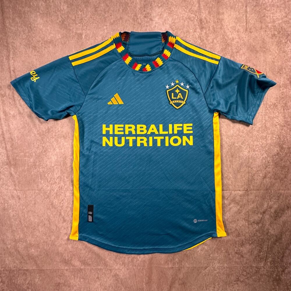 Adidas LA Galaxy Jersey Mens Small Green 23/24 Authentic Away Kit MLS Soccer #6